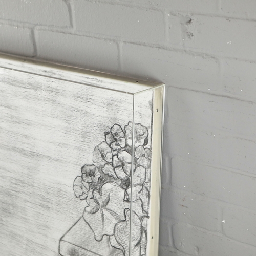 46 - MERCEDES LASARTE (ARGENTINIAN B.1941). PORTRAIT OF BORJA THYSSEN. 1996, charcoal on canvas, signed a... 