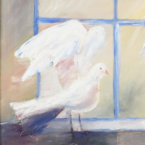 47 - KJELL HÖGSTRÖM. BIRD BY THE WINDOW. oil on canvas, signed, titled and dated 1977 verso, 103cm x 76cm... 