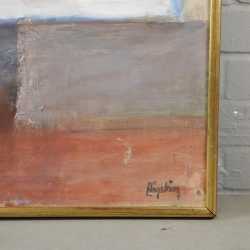 47 - KJELL HÖGSTRÖM. BIRD BY THE WINDOW. oil on canvas, signed, titled and dated 1977 verso, 103cm x 76cm... 