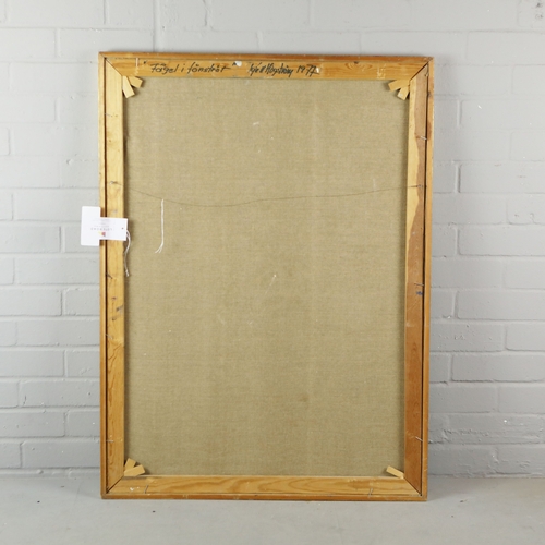 47 - KJELL HÖGSTRÖM. BIRD BY THE WINDOW. oil on canvas, signed, titled and dated 1977 verso, 103cm x 76cm... 