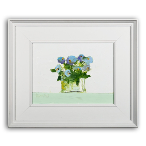 51 - MIKE SERVICE. PANSIES-STUDY II. oil on board, 41cm x 49cm, framed. Provenance: Catharine Miller, Hol... 