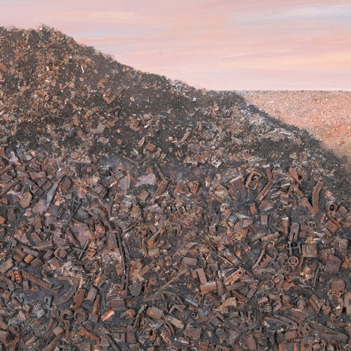 53 - FRANK J MILLER. LOS ANGELES. Mixed Media on Wood, 185cms x 152cms, (Purchased Woolff Gallery).