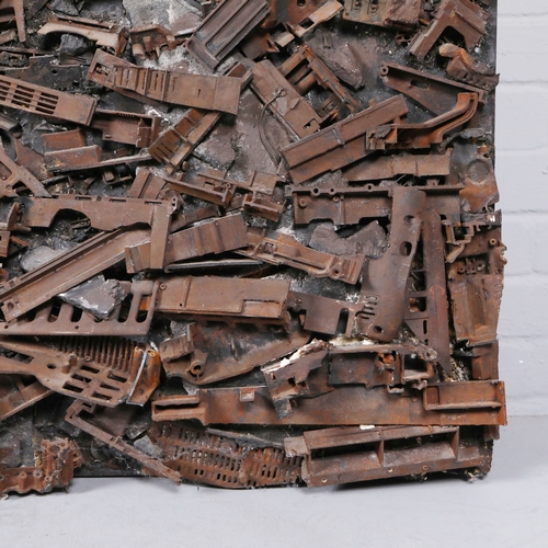 53 - FRANK J MILLER. LOS ANGELES. Mixed Media on Wood, 185cms x 152cms, (Purchased Woolff Gallery).