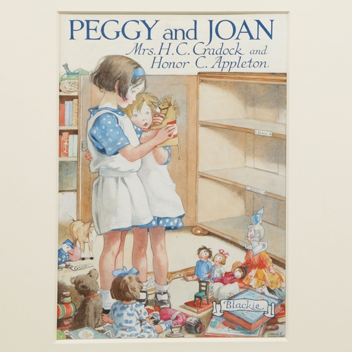 54 - HONOR C APPLETON (1879-1951). 'I THINK WE'D BETTER WHISPER'. ink and watercolour drawing, 1935, sign... 