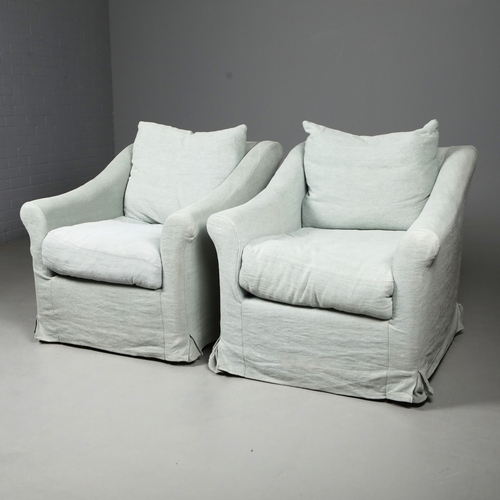556 - NEPTUNE LONG ISLAND ARMCHAIRS, A PAIR. 85cm W each approx. (2).