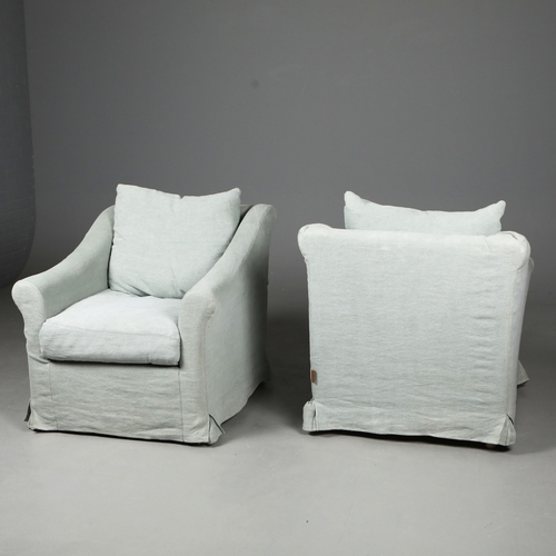 556 - NEPTUNE LONG ISLAND ARMCHAIRS, A PAIR. 85cm W each approx. (2).