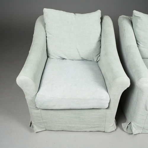556 - NEPTUNE LONG ISLAND ARMCHAIRS, A PAIR. 85cm W each approx. (2).
