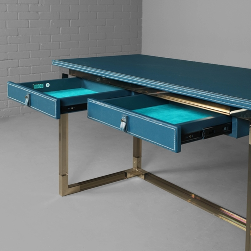 560 - JONATHAN ADLER JACQUES TRADITIONAL DESK. 133.5cm x 62.5cm x 77cm approx.