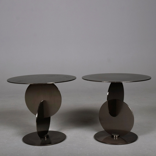 565 - MINOTTI DIVO TABLES, A PAIR. by Rodolfo Dordoni, 49cm diam. x 45cm H each approx. (2).