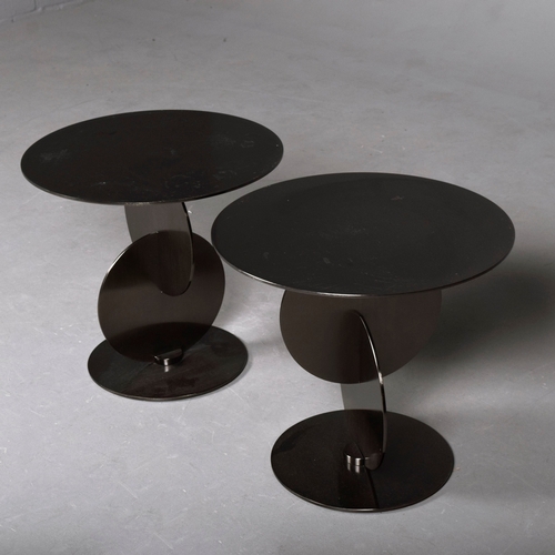 565 - MINOTTI DIVO TABLES, A PAIR. by Rodolfo Dordoni, 49cm diam. x 45cm H each approx. (2).