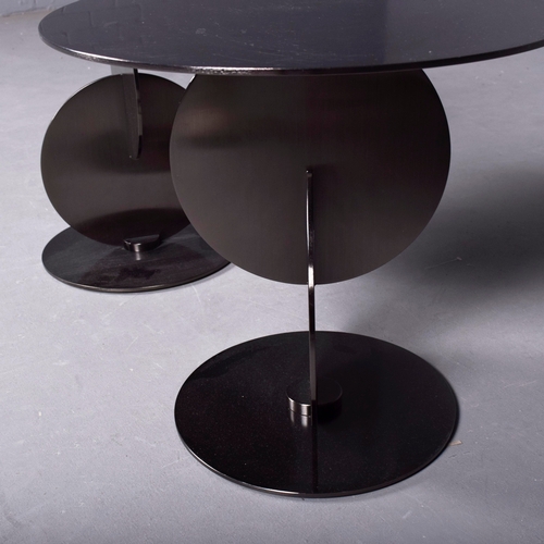 565 - MINOTTI DIVO TABLES, A PAIR. by Rodolfo Dordoni, 49cm diam. x 45cm H each approx. (2).