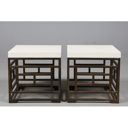 568 - ANDREW MARTIN MINERVA SIDE TABLES, A PAIR. 45.5cm x 45.5cm x 45.5cm each approx.