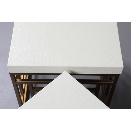 568 - ANDREW MARTIN MINERVA SIDE TABLES, A PAIR. 45.5cm x 45.5cm x 45.5cm each approx.