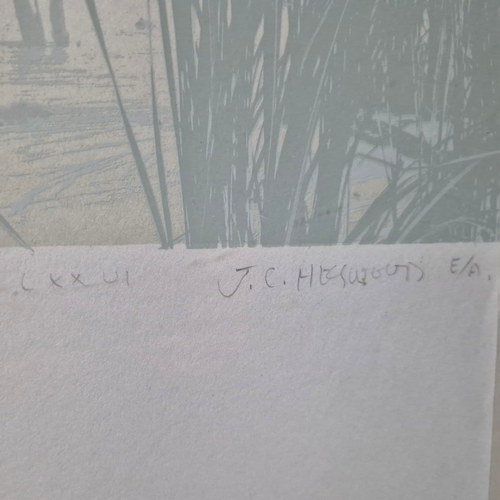 57 - JOHN CARL HEYWOOD (CANADIAN, 1941-2022). ARRANGEMENT. Screenprint, 56cms x 99cms, signed and titled,... 