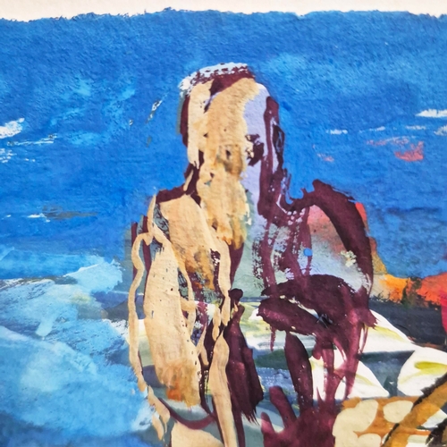 58 - MARISSA DAVIES. PILGRIMS WAY. Watercolour & Pastel, 14cms x 19cms, signed, Framed (Label for Anna Me... 