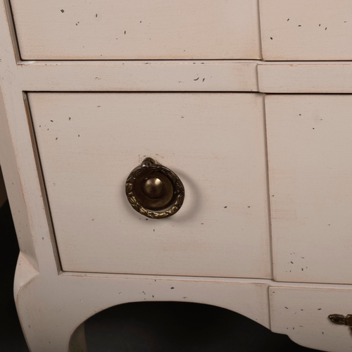 580 - ROCHE BOBOIS SIDE CHESTS, A PAIR. in antiqued painted finish each 81cm t x 70 cm w x 40 cm d (2).