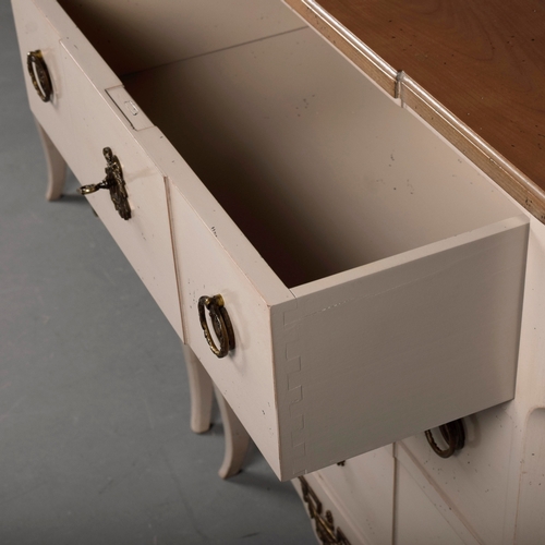 580 - ROCHE BOBOIS SIDE CHESTS, A PAIR. in antiqued painted finish each 81cm t x 70 cm w x 40 cm d (2).