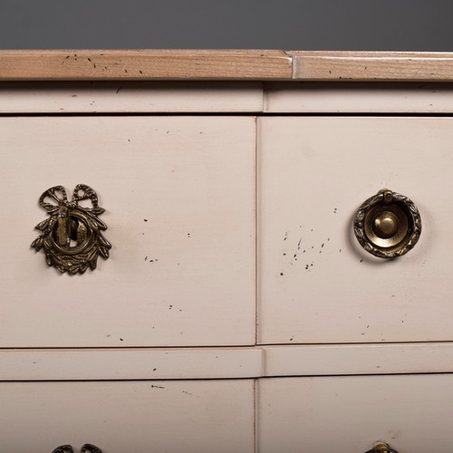 580 - ROCHE BOBOIS SIDE CHESTS, A PAIR. in antiqued painted finish each 81cm t x 70 cm w x 40 cm d (2).