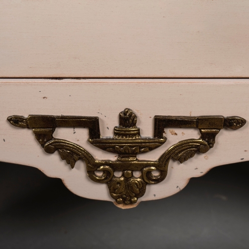 580 - ROCHE BOBOIS SIDE CHESTS, A PAIR. in antiqued painted finish each 81cm t x 70 cm w x 40 cm d (2).