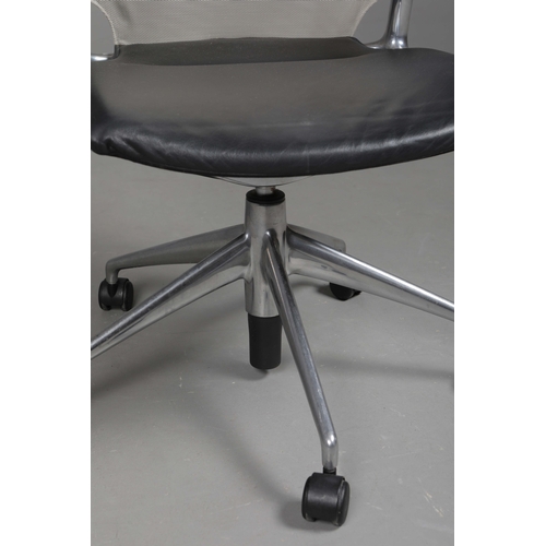 582 - VITRA MEDA CHAIR. and black seat 110cm t x 68 cm w, bears label.