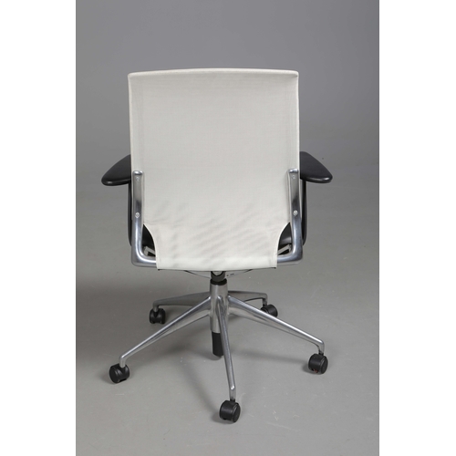 582 - VITRA MEDA CHAIR. and black seat 110cm t x 68 cm w, bears label.