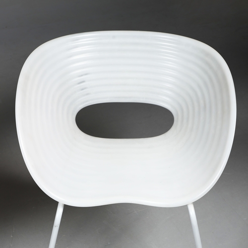 584 - VITRA TOM VAC CHAIRS, A SET OF 3. by Ron Arad, in different colours, 77cm t x 67cm w.