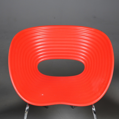 584 - VITRA TOM VAC CHAIRS, A SET OF 3. by Ron Arad, in different colours, 77cm t x 67cm w.