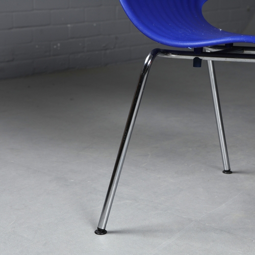 584 - VITRA TOM VAC CHAIRS, A SET OF 3. by Ron Arad, in different colours, 77cm t x 67cm w.