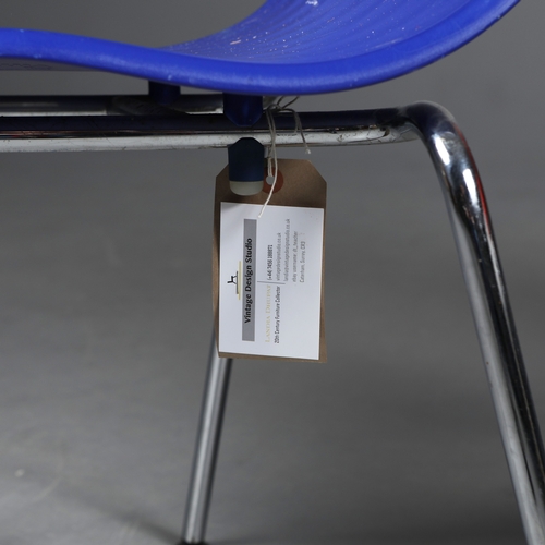 584 - VITRA TOM VAC CHAIRS, A SET OF 3. by Ron Arad, in different colours, 77cm t x 67cm w.