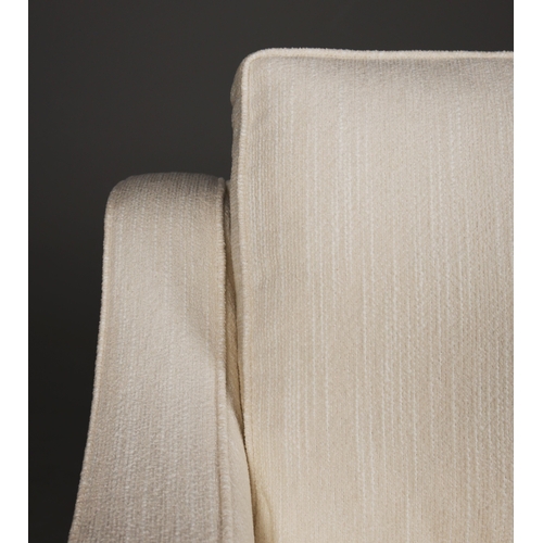 586 - BESPOKE SOFA LONDON IVORY FABRIC UPHOLSTERED SOFA. 196cm x 95cm x 86cm approx.