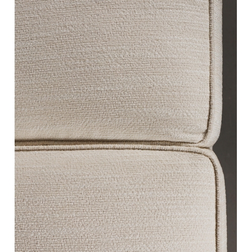 586 - BESPOKE SOFA LONDON IVORY FABRIC UPHOLSTERED SOFA. 196cm x 95cm x 86cm approx.