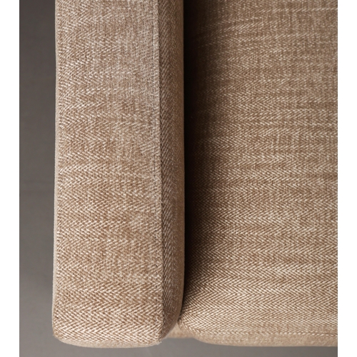 587 - BESPOKE SOFA LONDON NEUTRAL FABRIC UPHOLSTERED SOFA. 196cm x 95cm x 86cm approx.