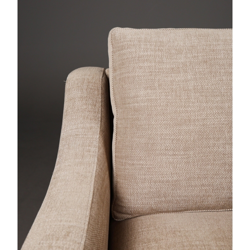 587 - BESPOKE SOFA LONDON NEUTRAL FABRIC UPHOLSTERED SOFA. 196cm x 95cm x 86cm approx.