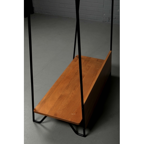 594 - ATTRIBUTED TO HEALS BRUNEL HANGING RAIL. 99cm x 49cm x 162.5cm approx.