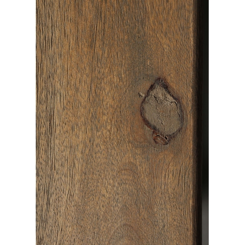 595 - OKA CERCLE CONSOLE TABLE. With painted base and three drawers 76cm H x 145cm W x 46cm D.