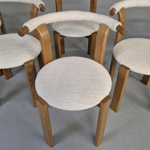 604 - SOHO HOME ZITA CHAIRS, A SET OF 6. in cream boucle each 56cm w x 74cm t. (6).