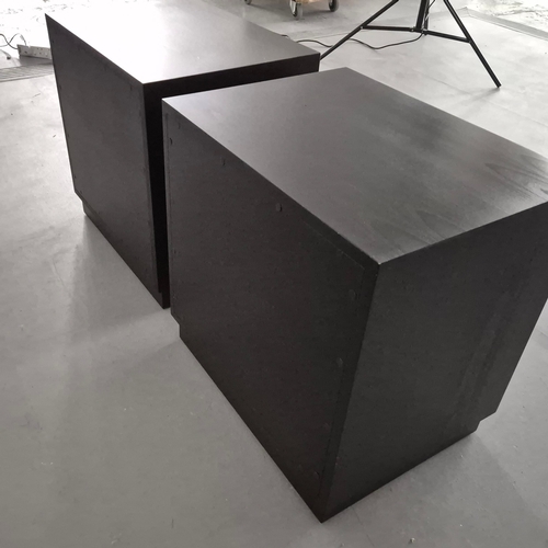 614 - ATTRIBUTED TO THE SOFA & CHAIR COMPANY SOHO BEDSIDE TABLES, A PAIR. each 60cm x 45cm x 61cm approx. ... 