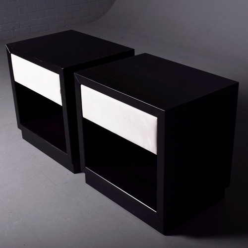 614 - ATTRIBUTED TO THE SOFA & CHAIR COMPANY SOHO BEDSIDE TABLES, A PAIR. each 60cm x 45cm x 61cm approx. ... 