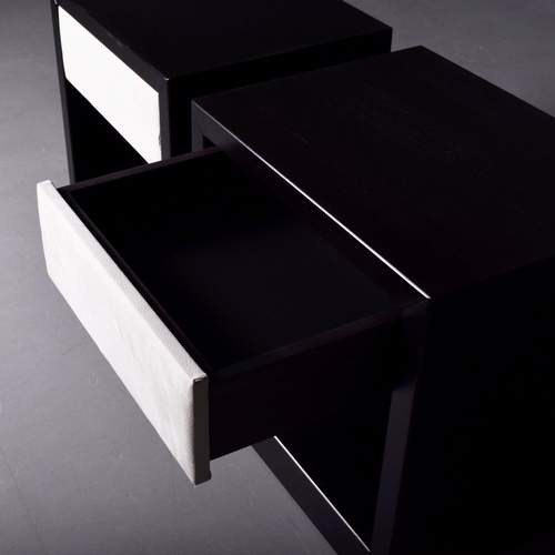 614 - ATTRIBUTED TO THE SOFA & CHAIR COMPANY SOHO BEDSIDE TABLES, A PAIR. each 60cm x 45cm x 61cm approx. ... 