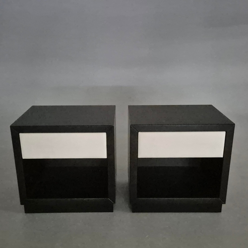 614 - ATTRIBUTED TO THE SOFA & CHAIR COMPANY SOHO BEDSIDE TABLES, A PAIR. each 60cm x 45cm x 61cm approx. ... 
