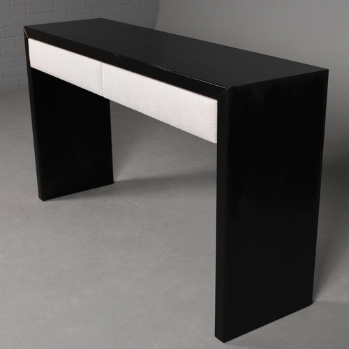 615 - ATTRIBUTED TO THE SOFA & CHAIR COMPANY SOHO CONSOLE TABLE. 2 drawers, 140cm x 38cm x 80cm approx.