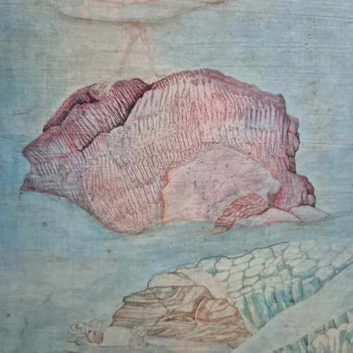 63 - CORNELIA DIBBLE. WOMAN WADING IN SEA. watercolour on board, signed and dated '66 to lower right, Pro... 