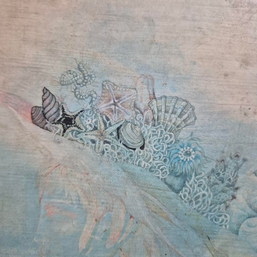 63 - CORNELIA DIBBLE. WOMAN WADING IN SEA. watercolour on board, signed and dated '66 to lower right, Pro... 