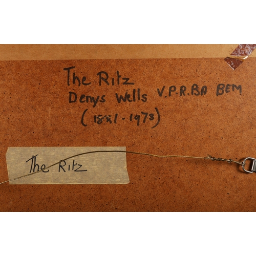 65 - DENYS WELLS (1881-1973) WATERCOLOUR 