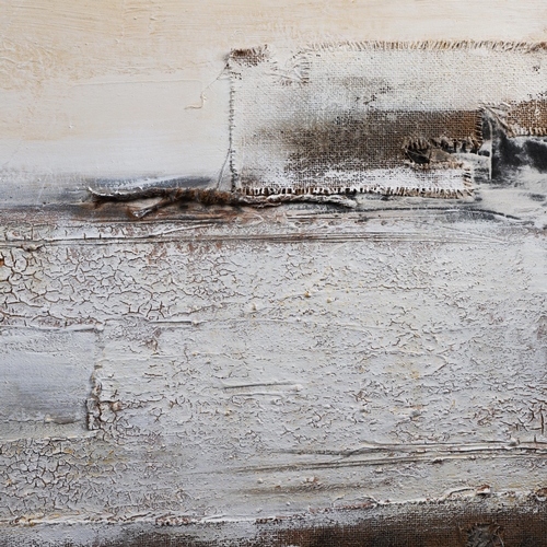 71 - 21ST CENTURY SCHOOL. ABSTRACT. mixed media on canvas, 150cm x 100cm, framed.