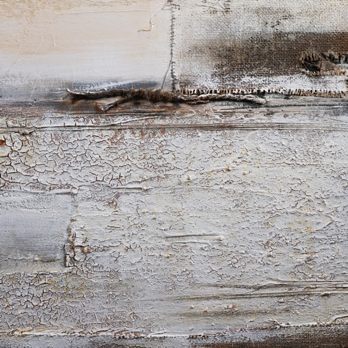 71 - 21ST CENTURY SCHOOL. ABSTRACT. mixed media on canvas, 150cm x 100cm, framed.