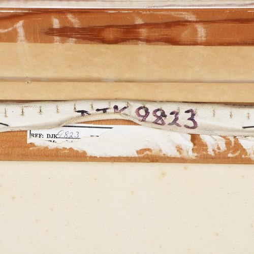 76 - HARBOUR SCENE WITH BOATS. oil on canvas, signed and dated bottom right, framed, 67 cm H x 56 cm W (f... 