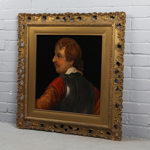 78 - AFTER ANTHONY VAN DYCK (1599-1641). PORTRAIT OF A GENTLEMAN. oil on canvas, 83cm x 78cm, framed.