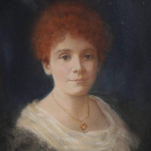 79 - EARLY 20TH CENTURY BRITISH SCHOOL. PORTRAIT OF A LADY. pastel, 43cm x 35cm, framed.