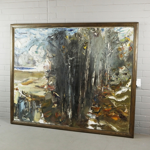 8 - JACQUES HERBERT KUPFERMANN (AMERICAN 1926–1987). ABSTRACT. 1967, oil on canvas, 133cm x 164cm, frame... 